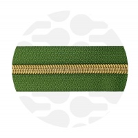 Woodland Green - #S5 Gold | Nylon Coil Zipper Tape | 10 meter