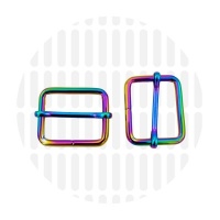 Basic | Wide mouth schuifgesp | 32 mm | Iridescent Rainbow