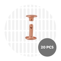 Holnieten dubbele kop rosé goud 9x12 (20 sets)