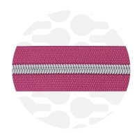 Hot Pink - #S5 Silver | Spiraalrits | 1 meter