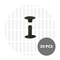 Holnieten dubbele kop zwart 9x10 (20 sets)