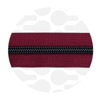Wine red - #S5 Gunmetal | Zip Nylon | 1 mètre
