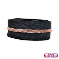 Pure Black - #S3 Rose Gold | Spiraalrits | 5 meter