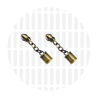 Tassel #5S | schuiver spiraalrits | Brushed Brass