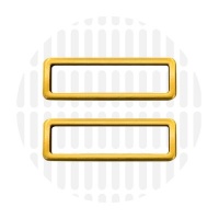 Sleek | Rechthoekige ring | 50 mm | Antique Gold