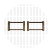 Edge | Rectangular ring | 38 mm | Antique Brass