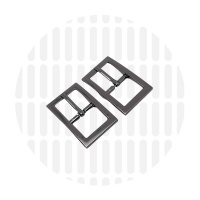 Gesp met pin | 19 mm | Gun metal