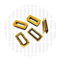 Zeilring | Force-fit | Luxe rechthoekig | Antique Gold