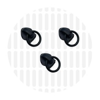 small ring #5S | schuiver spiraalrits | Electro Black