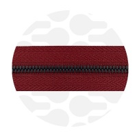 Wine Red - #M3 Black | Ruban zip métallique