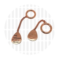 Hanging tag | She believed | Rose Gold