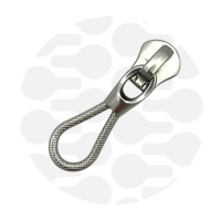 Rope #M5 | Trekker voor metalen rits | Polished Nickel