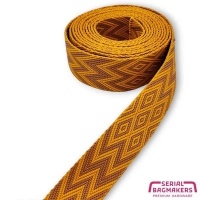 Tassenband Jacquard W - Pumpkin/Cognac - 38 mm | 3 meter