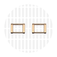 Edge | Rectangular ring | 19 mm | Gold