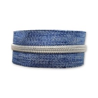 Blue Denim - #5S Silver | Spiralreißverschlüssen | 1 meter