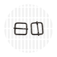 Basic | Wide mouth schuifgesp | 25 mm | Gun metal