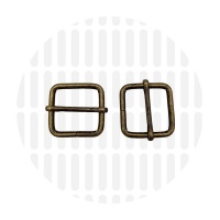 Basic | Wide mouth schuifgesp | 25 mm | Antique Brass