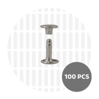 Holnieten dubbele kop nickel 9x12 (100 sets)