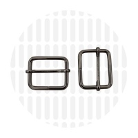 Basic | Wide mouth schuifgesp | 32 mm | Gun metal