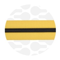 Sunny yellow - #S5 Gunmetal | Spiraalrits | 1 meter