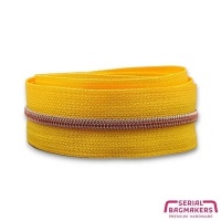 Golden yellow - #S3 Rose Gold | Nylon Coil Zipper Tape | 3 meter