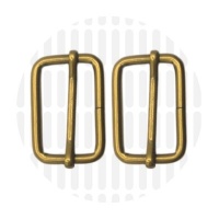 Basic | schuifgesp | 32 mm | Antique Gold