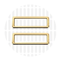 Sleek | Rectangular ring | 50 mm | Gold