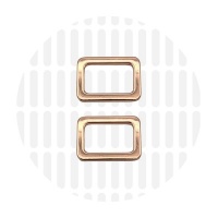 Sleek | Rechthoekige ring | 19 mm | Rose Gold