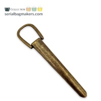 Elongated strap anchor | Antique Brass