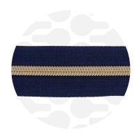 Navy blue - #S5 Gold | Spiraalrits | 1 meter