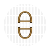 Arc | D-ring | 25 mm | Antique Gold