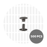 Holnieten dubbele kop zwart nickel 9x6 (500 sets)