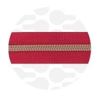 Rubine Red - #S5 Rose Gold | Nylon Coil Zipper Tape | 10 meter