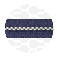 Indigo Blue - #M3 Silver | Metal Zipper tape | 5 meter