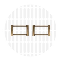 Edge | Rectangular ring | 32 mm | Antique Brass