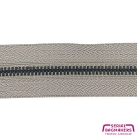 Clay - #M3 Black | Metal Zipper Tape