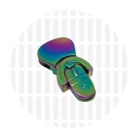 Boekentas slot | Belt tip | Iridescent Rainbow