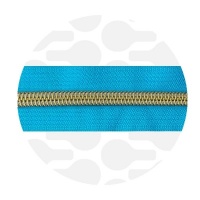 Aqua Blue - #S5 Gold | Spiraalrits | 1 meter