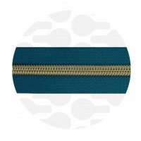 Nordic Teal - #S5 Gold | Zip Nylon | 10 mètres
