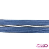 Cloudy Blue - #M5 Silver | Metalen rits