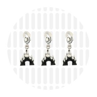 Castle #5S | schuiver spiraalrits | Nickel