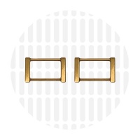 Edge | Rectangular ring | 32 mm | Antique Gold