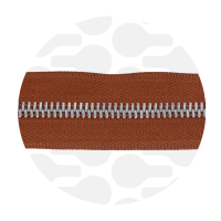 Burnt Sienna - #M5 Silver | Metalen rits