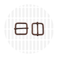 Basic | Wide mouth schuifgesp | 25 mm | Antique Copper