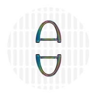 Arc | D-ring | 19 mm | Iridescent Rainbow