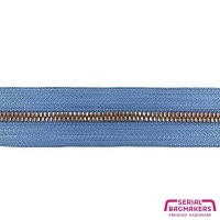 Cloudy Blue - #M5 Antique Copper | Metalen rits