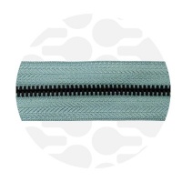 Foggy Blue - #M5 Black | Metal Zipper Tape
