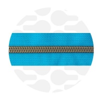 Aqua Blue - #S5 Bronze | Nylon Coil Zipper Tape | 1 meter