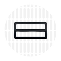 Sleek | schuifgesp | 50 mm | Electro Black