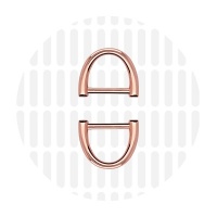 Arc | D-ring | 25 mm | Rose Gold